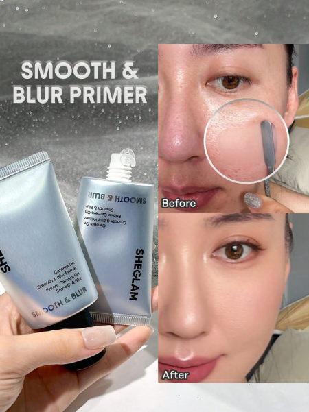 SHEGLAM Camera On ناعم و ضبابي برايمر علامة تجارية جمال مكياج مستحضرات تجميل للنساء الفتيات مثالي لفصل الخريف الشتاء